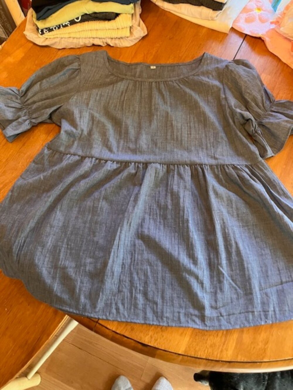 Denim Colored Longer Top